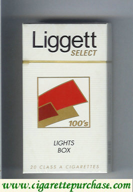 Liggett Select 100s Lights Box cigarettes hard box